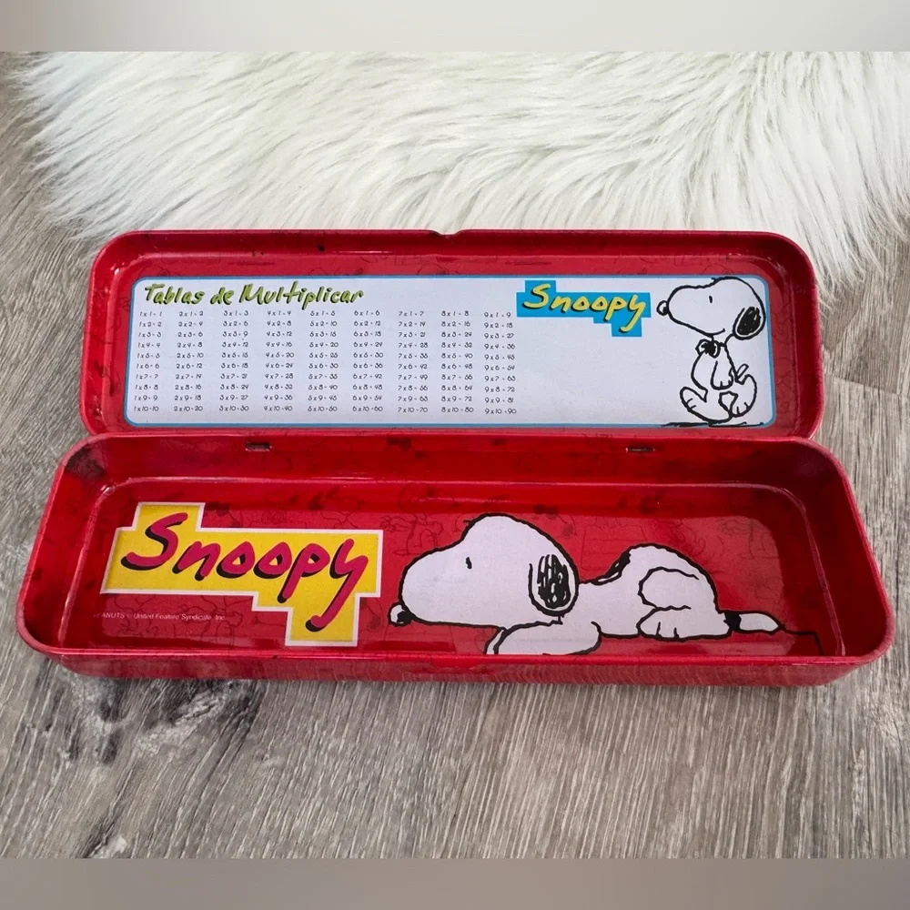 Vintage Red Snoopy Pencil Case